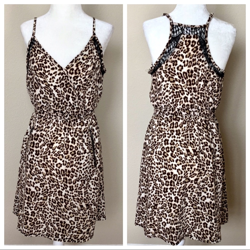 NWT NEW Animal Print Sleeveless Racerback DRESS